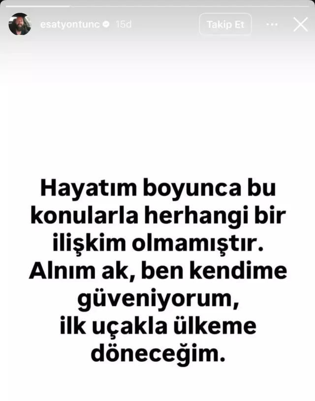 Yakalama kararı çıkarılan Esat Yontunç'tan ilk açıklama Yakalama kararı çıkarılan Esat Yontunç'tan ilk açıklama